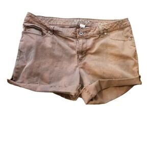 Cut‎ Off Shorts 80s Custom Tie-dye Brown Shortie Short Mid rise Women's size 14